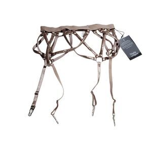 Thistle and Spire Strapped In Sidney Garter Belt Size XS Lingerie Bronze
